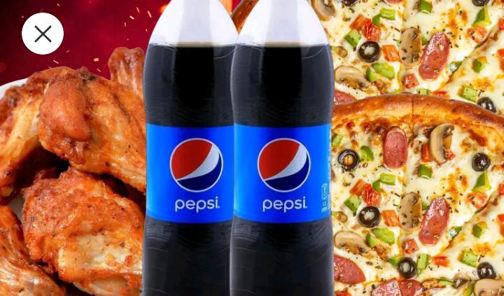 2 Large Pizza+Wings or potato skin+Drink