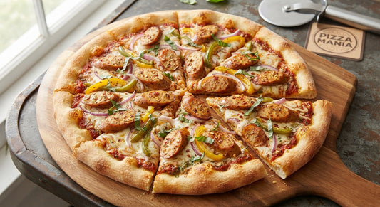 Chicken Sausage Pizza Recipe of PIZZA MANIA