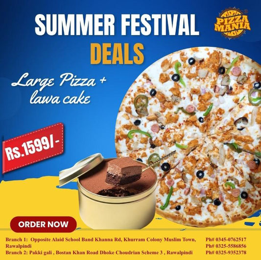 Large Pizza + Lawa cake