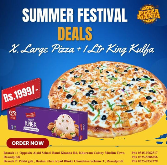 X.Large Pizza + 1 Ltr King Kulfa