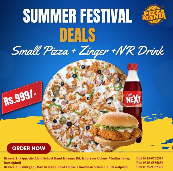 Small Pizza + Zinger + Nr Drink