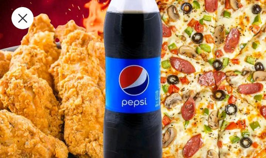 1 Large Pizza Wings or potato skin + Drink
