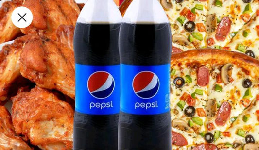 2X Large Pizza+Wings or potato skin+Drink